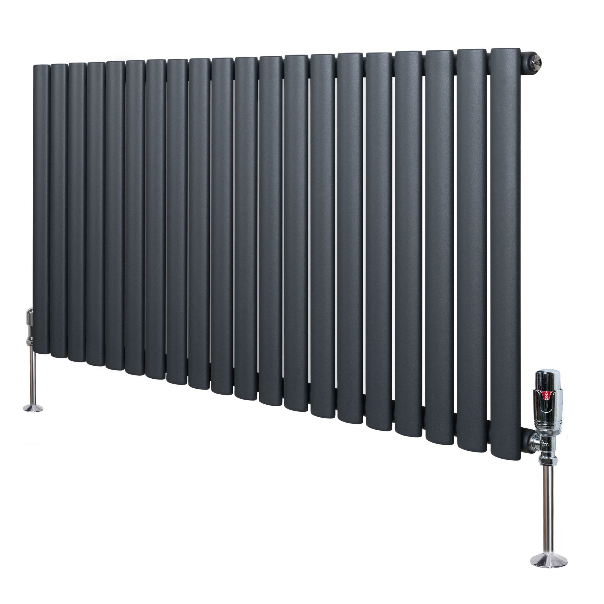Gliederheizkörper Mit Trv Chromventile – 600mm X 1200mm –