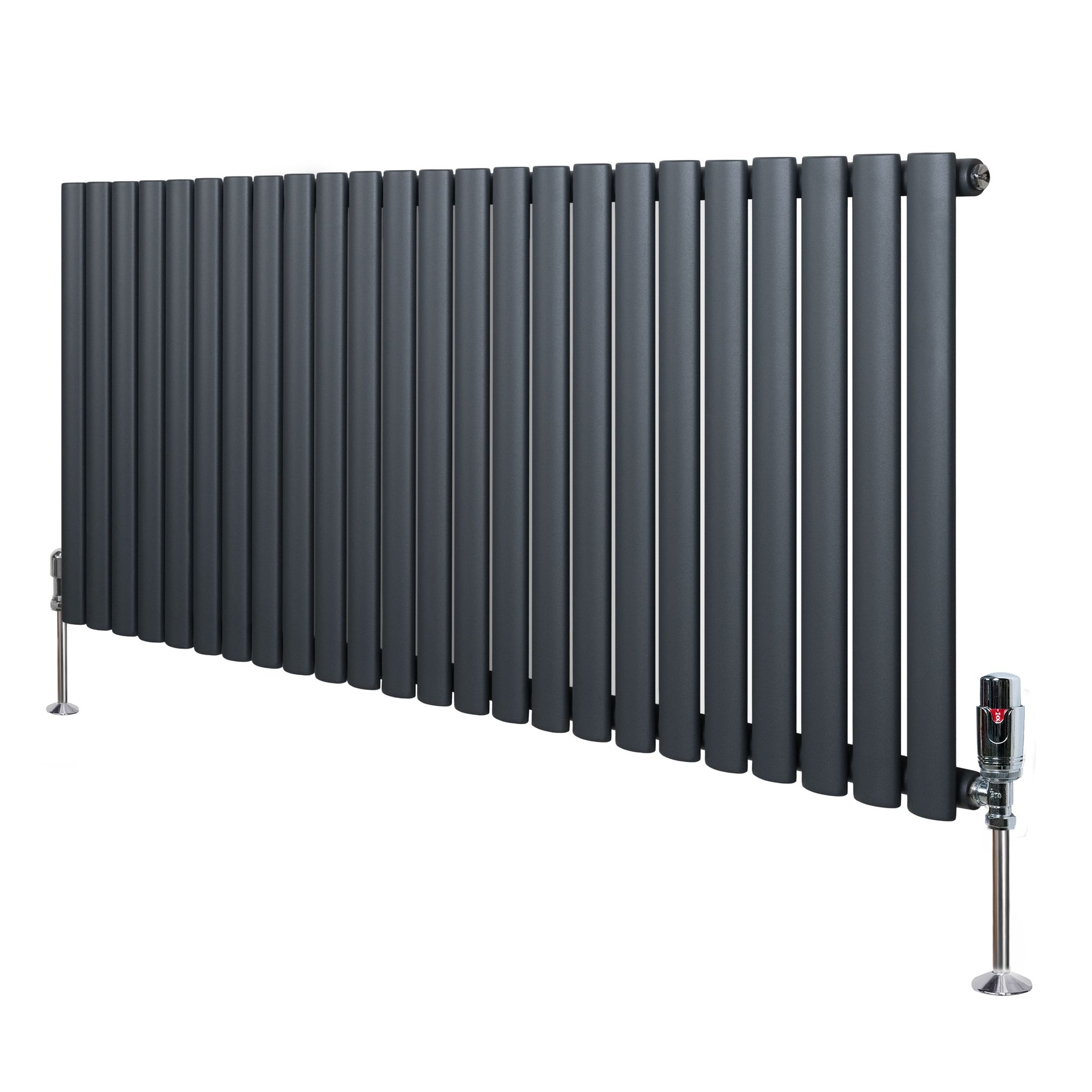 Gliederheizkörper Mit Trv Chromventile – 600mm X 1440mm –