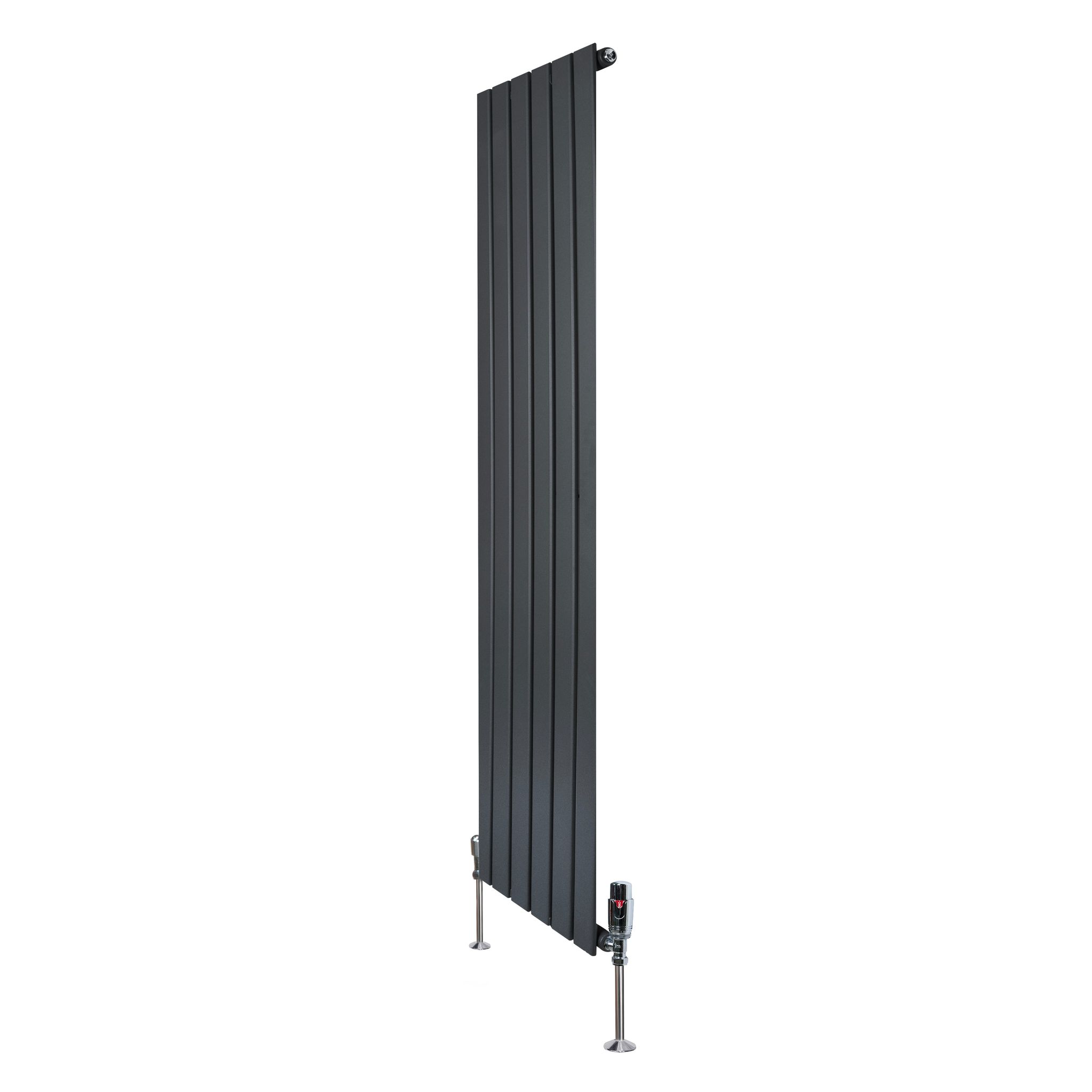 Flachheizkörper & Ventile – 1600mm X 420mm – Anthrazitgrau