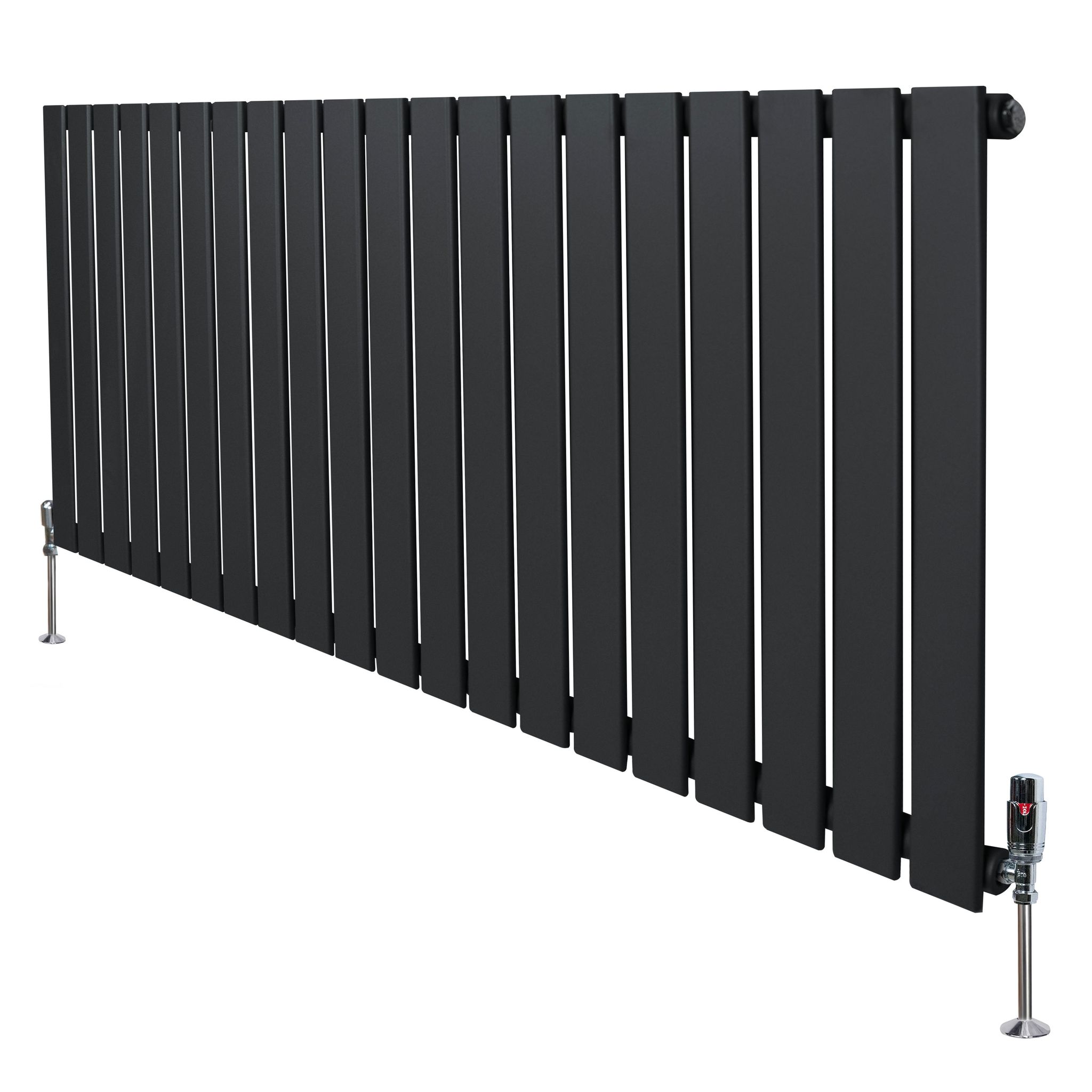Flachheizkörper & Ventile – 600mm X 1400mm – Anthrazitgrau