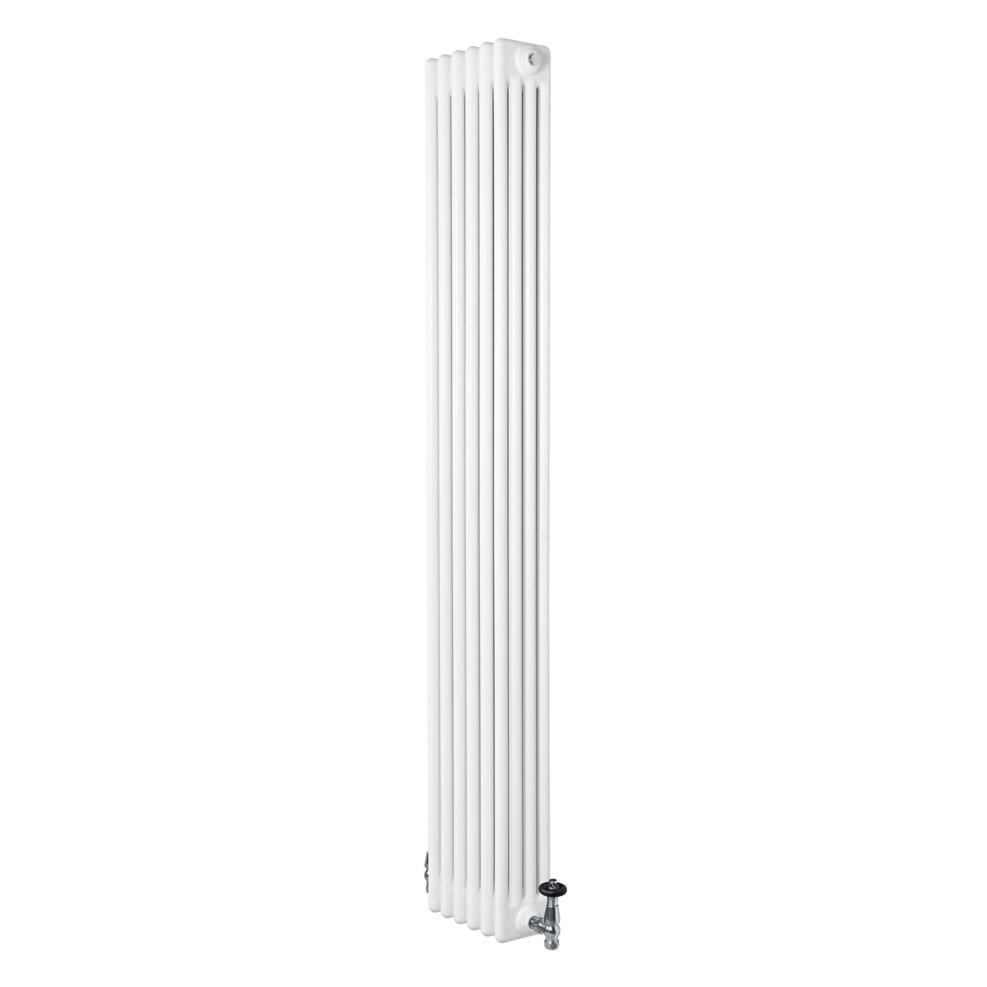Röhrenheizkörper 4 Säulen Mit Trv Chromventile – 1800mm X 290mm –