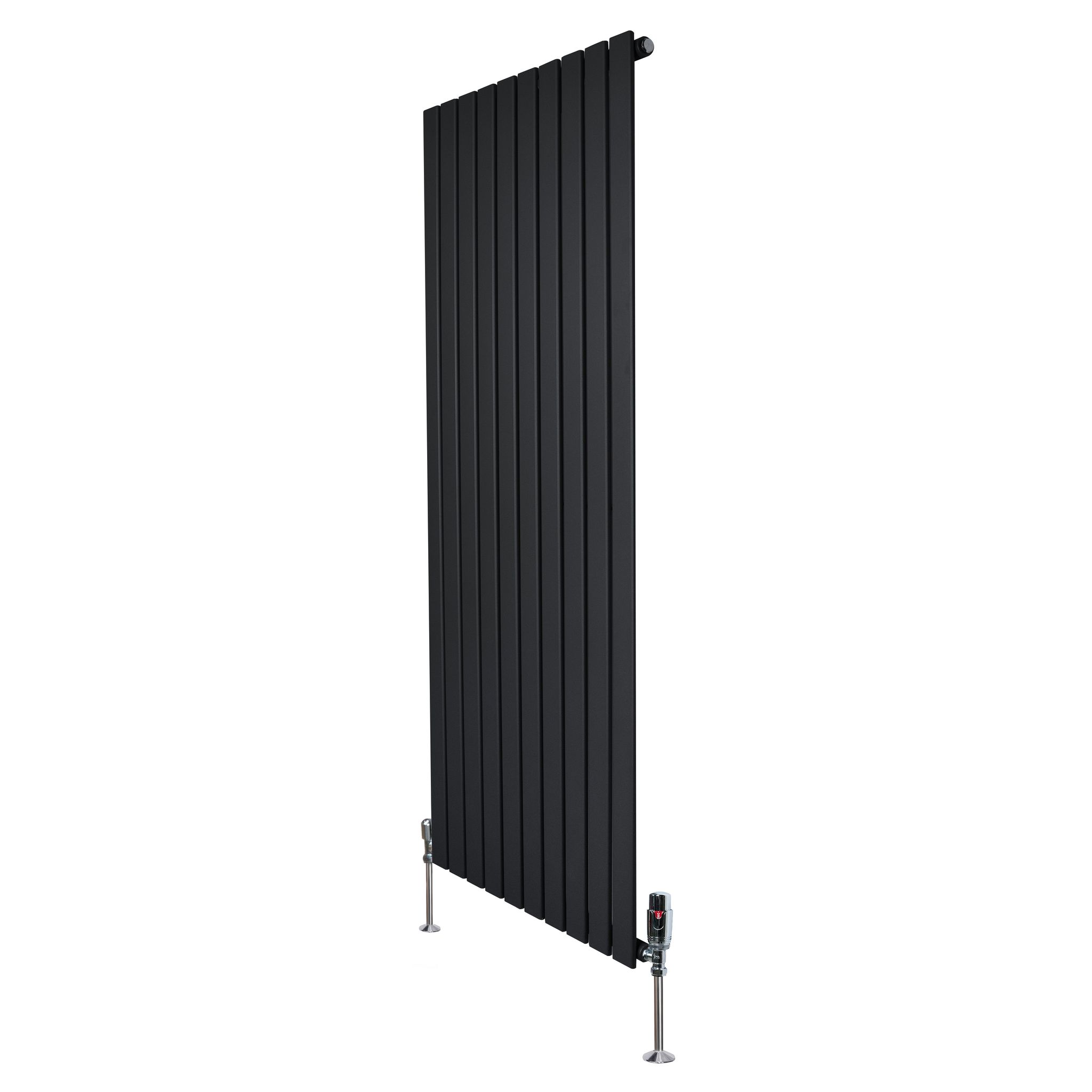 Flachheizkörper & Ventile – 1600mm X 700mm – Schwarz