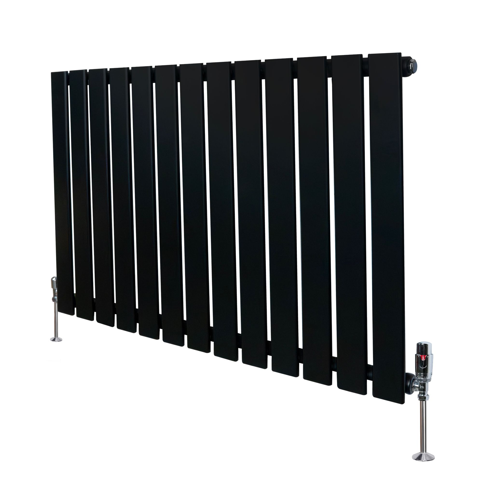 Flachheizkörper & Ventile – 600mm X 910mm – Schwarz