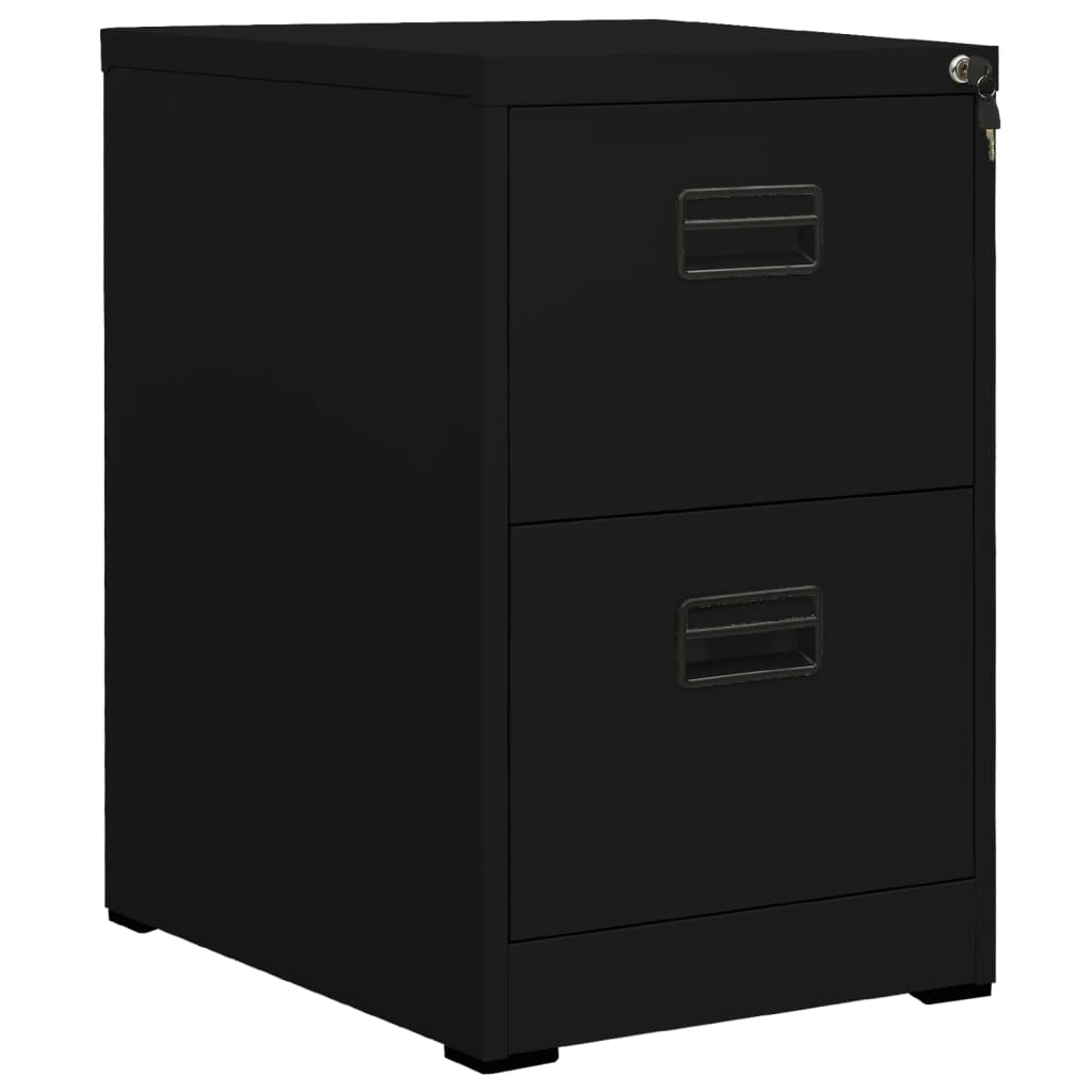 Aktenschrank Schwarz 46x62x72,5 Cm Stahl