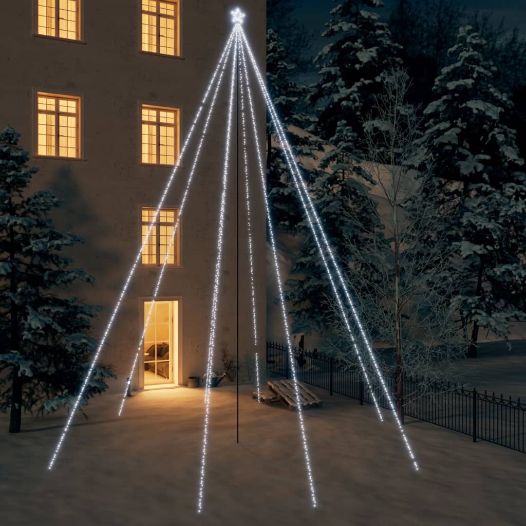 Led Weihnachtsbaum Indoor Outdoor 1300 Leds Kaltweiß 8 M