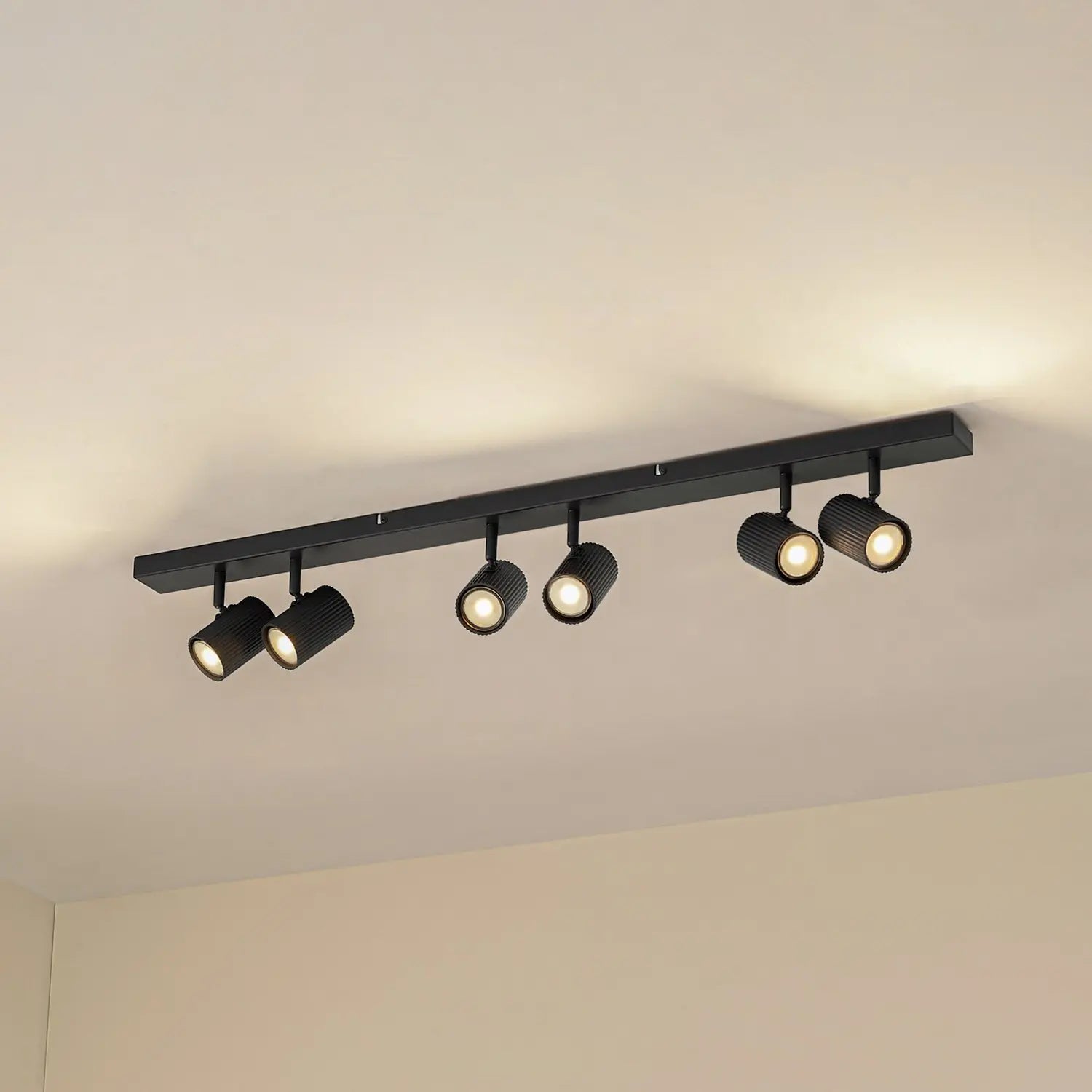 [gebraucht] B-ware Lindby Deckenspots Strahler Gu10 Kardis Dunkelgrau Metall 6flg Beleuchtung794