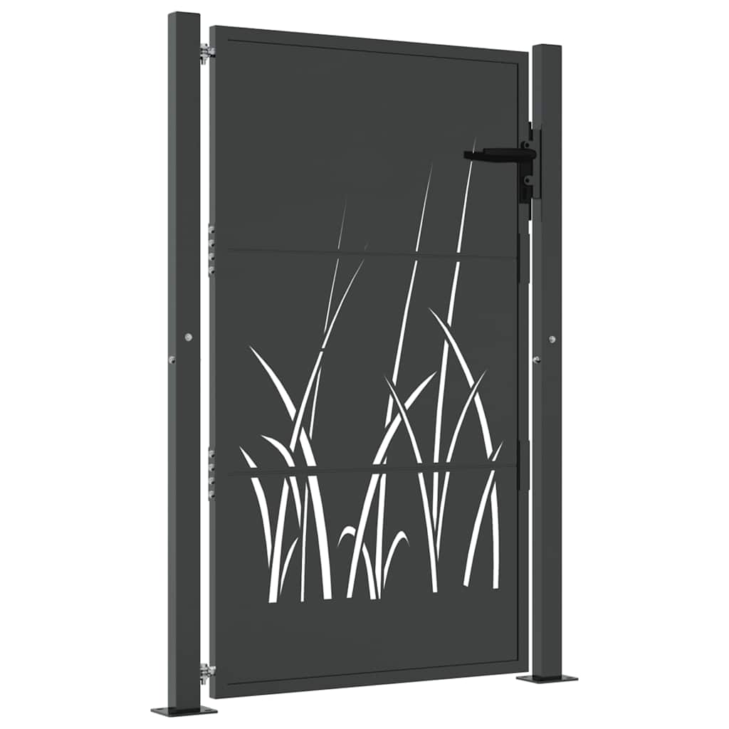 Maison Exclusive - Gartentor Anthrazit 100x125 Cm Stahl Gras-desi