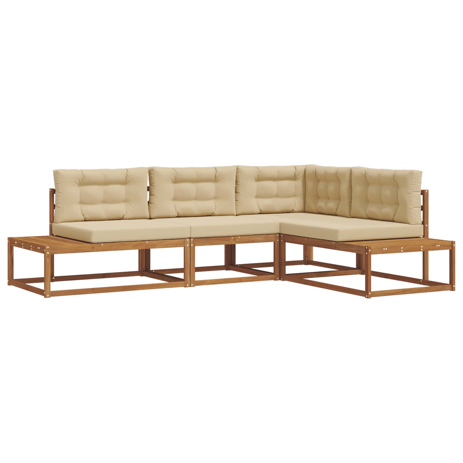 Maison Exclusive - Outdoor-sofagarnitur Natur Und Beige