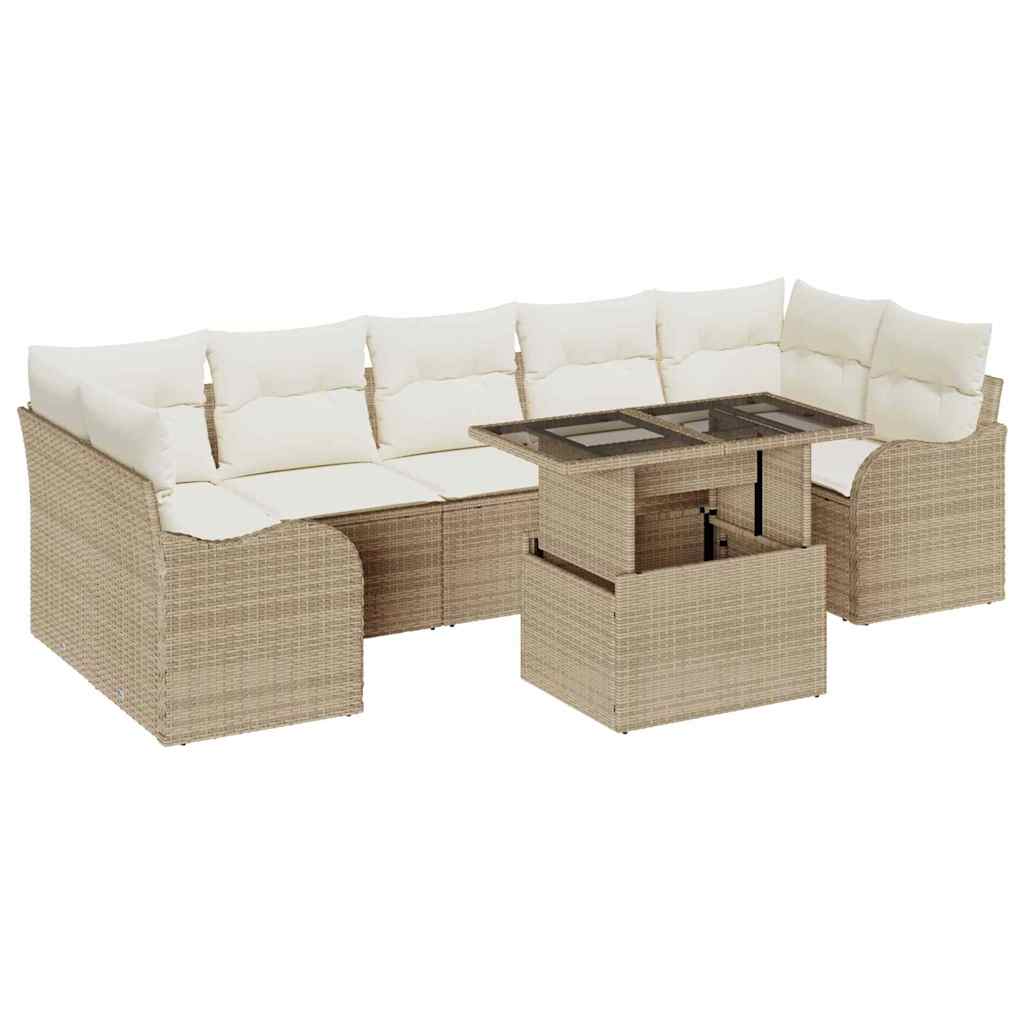 Maison Exclusive - Gartensofa-set 8 Stk. 7-sitzanzahl Beige Poly
