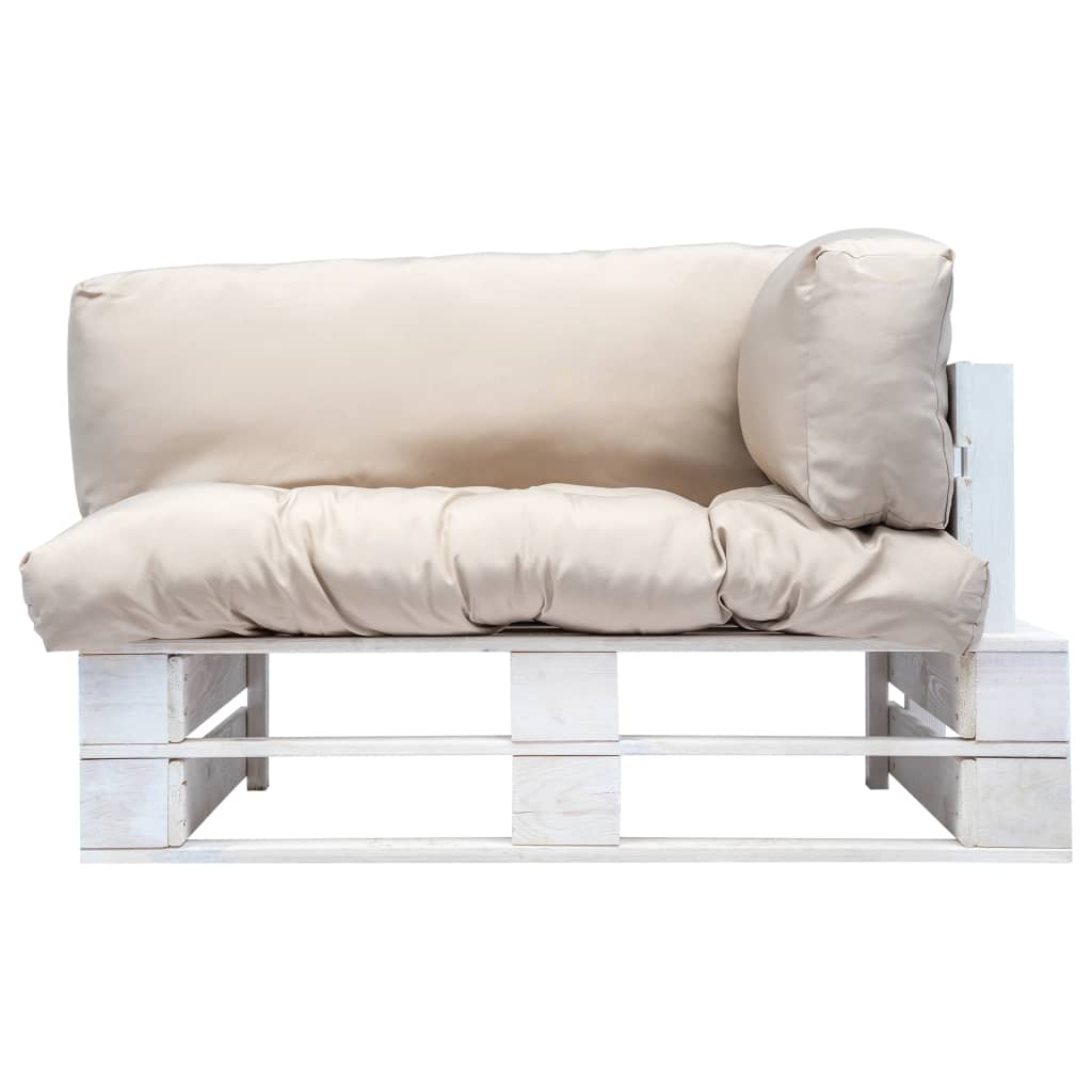 Maison Exclusive - Garten-palettensofa Mit Sandfarbigen Kissen Ki