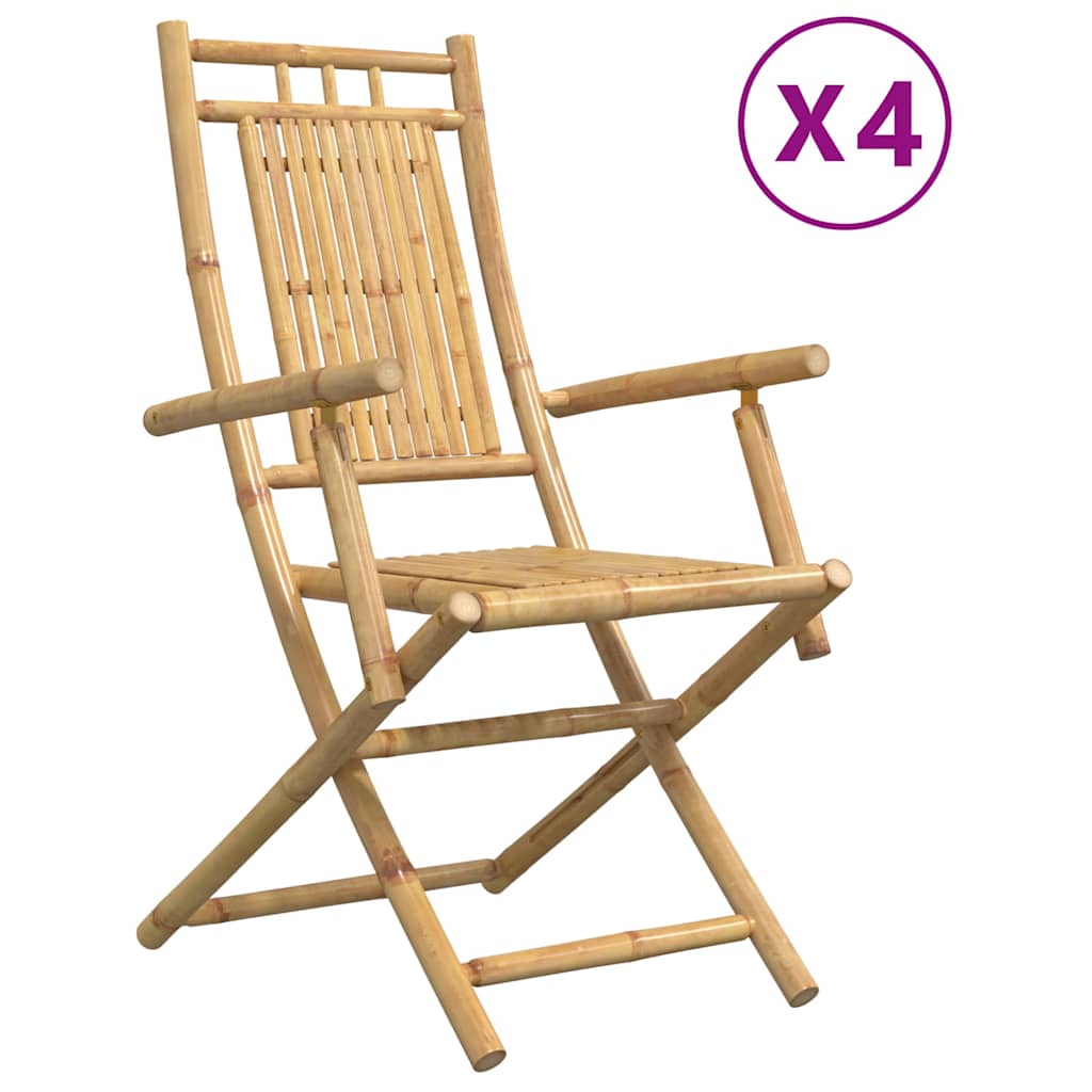 Maison Exclusive - Klappstühle, 4 Stück, 53 X 66 X 99 Cm, Bambus