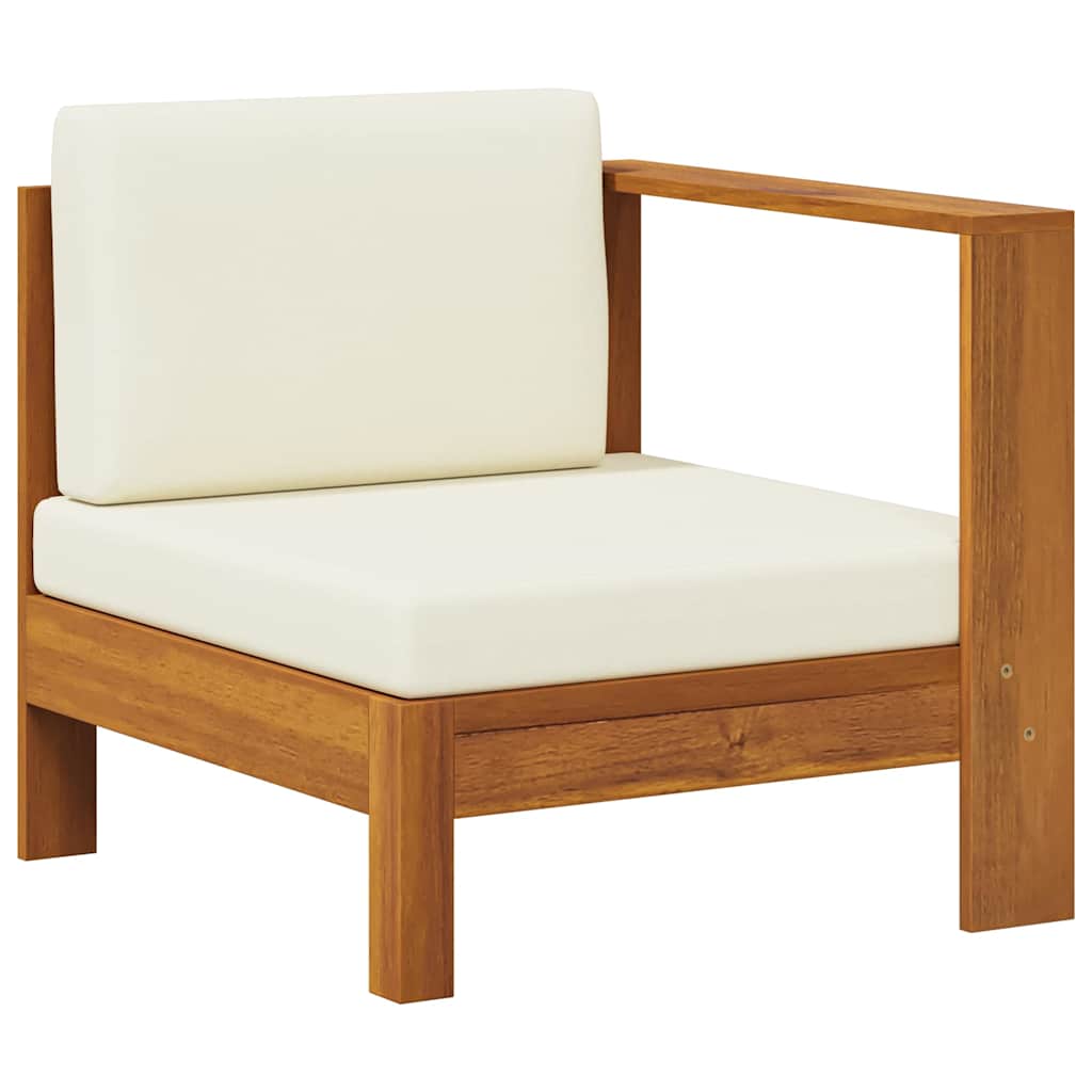 Maison Exclusive - Mittelsofa Mit 1 Armlehne Cremeweiß Massivholz