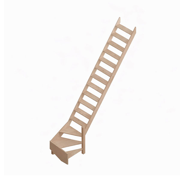 Holztreppe Mit 15 Stufen – Steighöhe 3,20 M – Breite 0,68 M - Cottagej-ld-320-sr