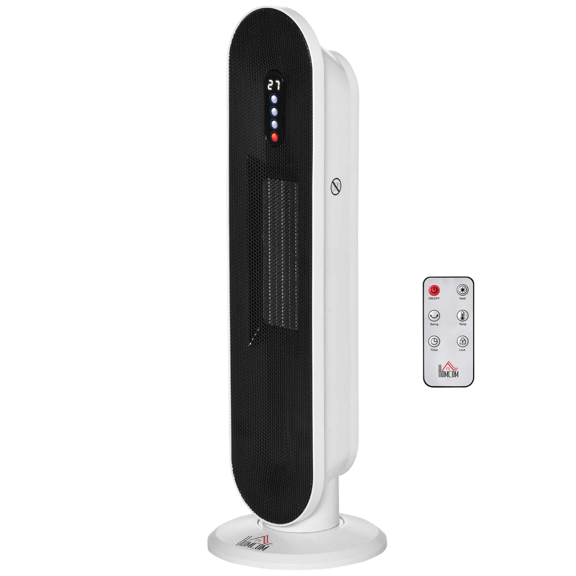Mini-keramik-ptc-heizgerät 1200/2000 W Mit Oszillation Und Fernbedienung