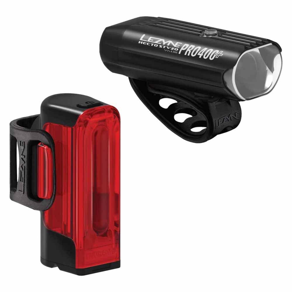 Lezyne Hecto Pro Stvzo 400+ Schwarz Fahrradlicht Set