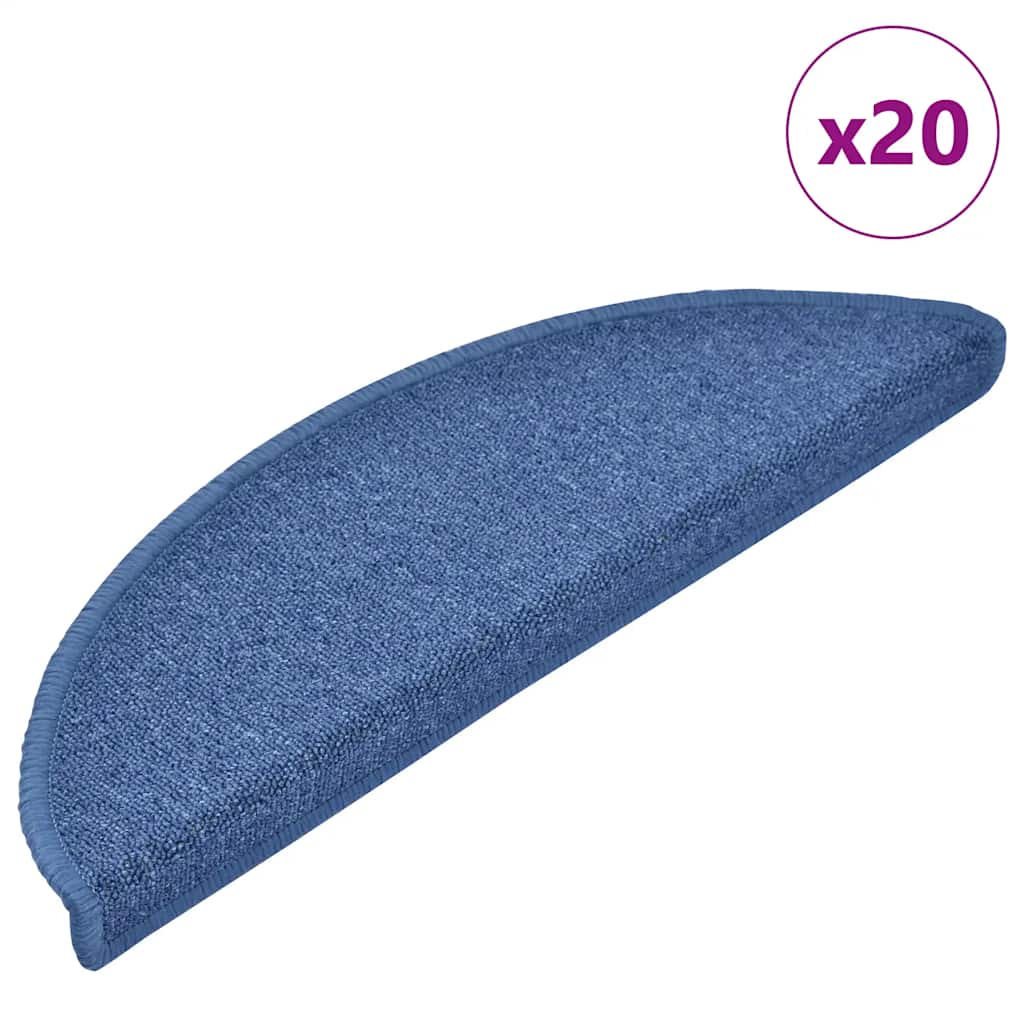 Stufenmatten 20 Stk. 56x17x3 Cm Blau Halbrund