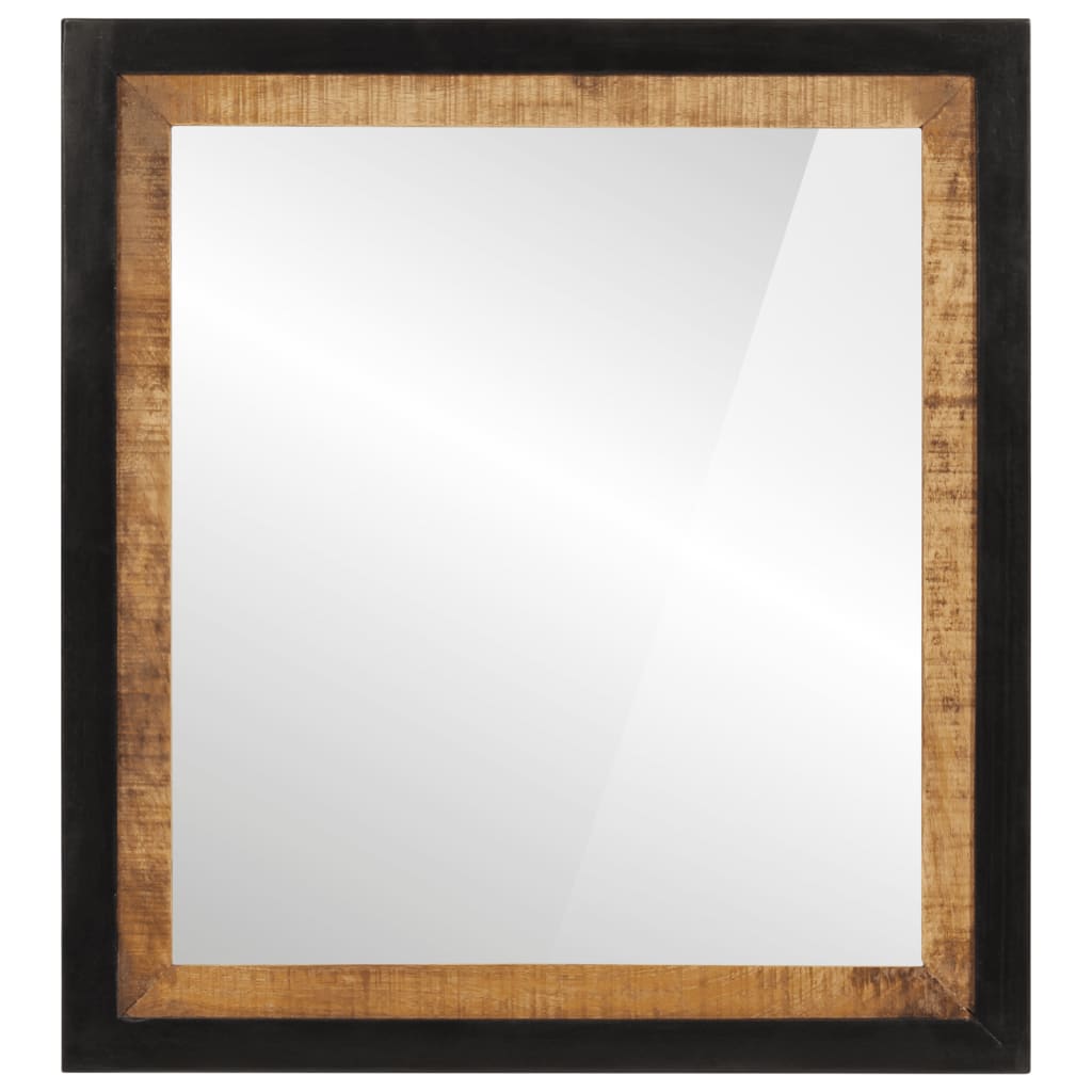 Badspiegel 55x1x60 Cm Glas Und Massivholz Mango