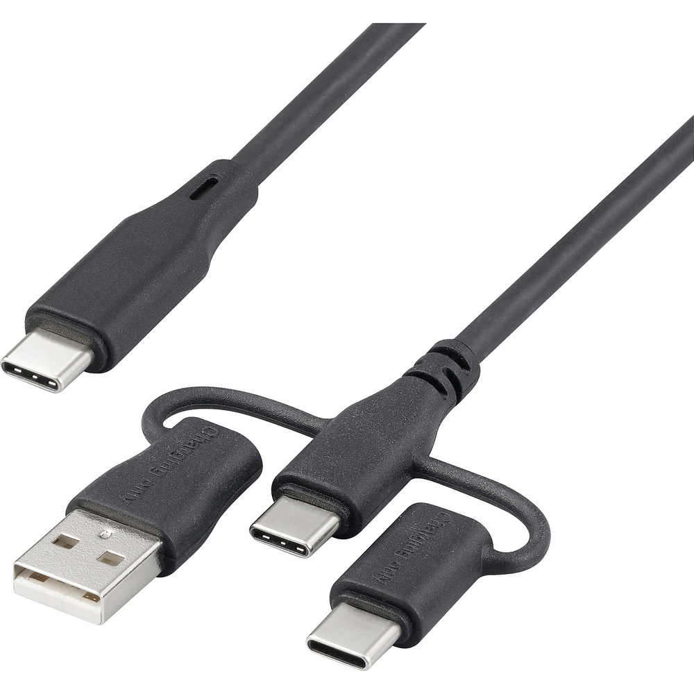 Renkforce Usb-ladekabel Usb 2.0 Usb-c® 3.00 M Schwarz Rf-6615910