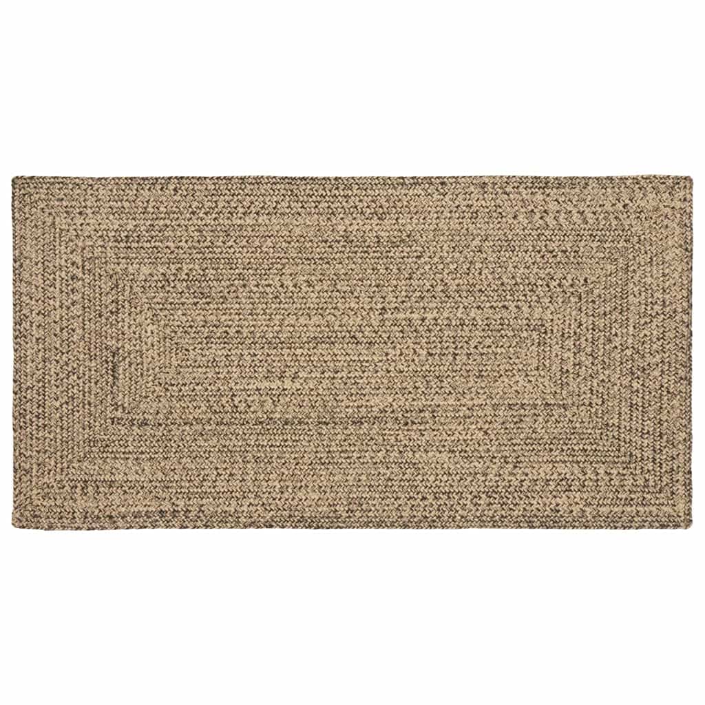 Bereichsteppiche Natürlich Und Schwarz 80 X 150 Cm Jute