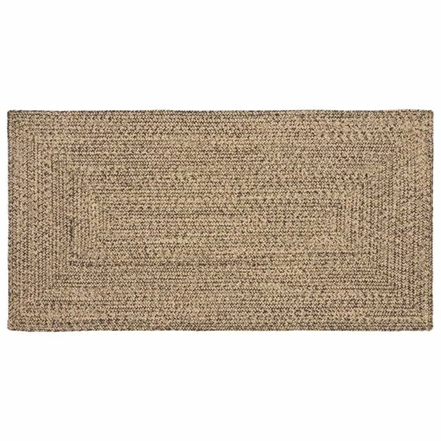 Bereichsteppiche Natürlich Und Schwarz 80 X 150 Cm Jute