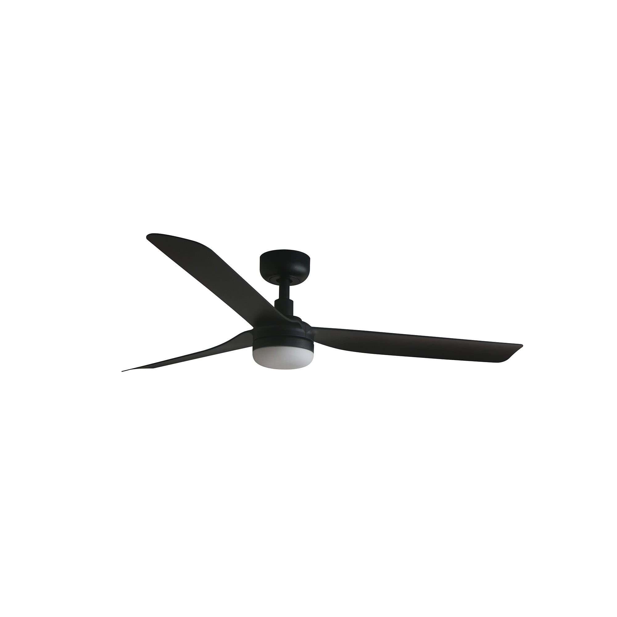 Faro Ventilador De Techo Con Luz Punt M Ø1300 Negro Mate Acero 3 Aspas 20w Swt Tuya Modelo Punt M