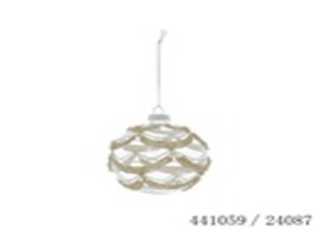 Bdn Glas 80mm Drappe Dore - Feeric Lights & Christmas