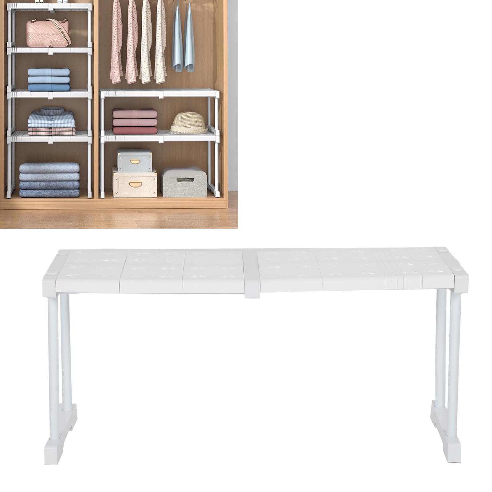 [regal] [modell L] [mit Trennwänden] Ausziehbares Regal, B 48-68 Cm / H 32 Cm, Tragkraft 55 Kg, Metall + Kunststoff (11-teiliges Set)