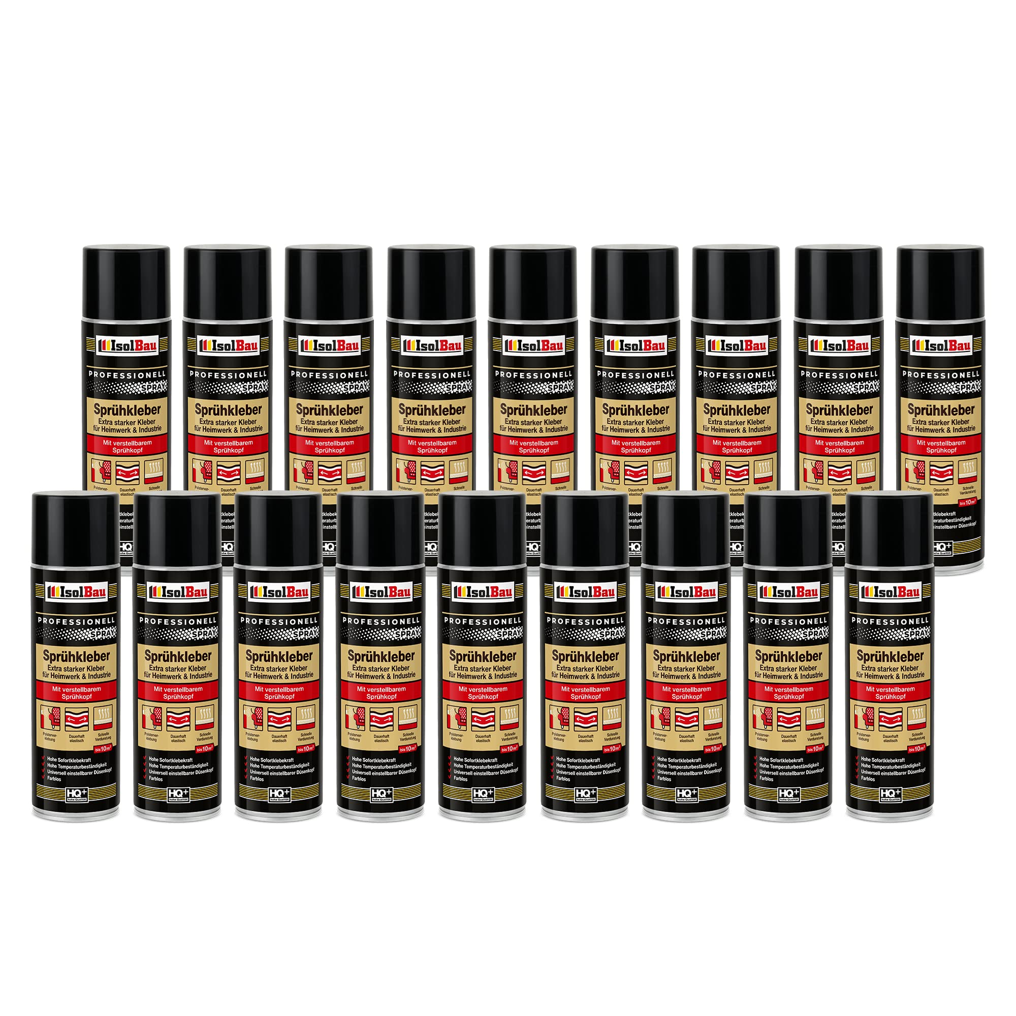 Sprühkleber 18x 500ml Industriekleber Kontaktkleber Extra Stark Alleskleber