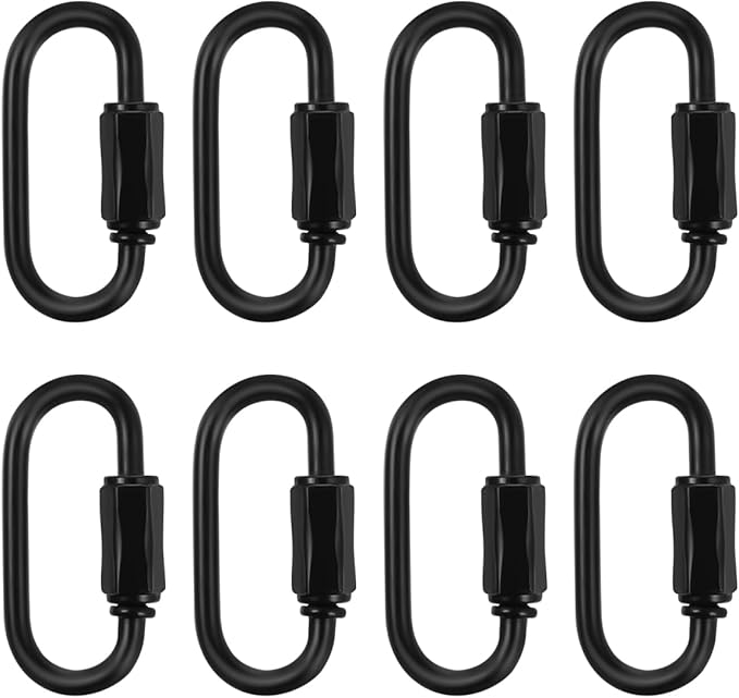8-teiliges Schnellverbindungsketten-set Mit Karabinerhaken Und Schlüsselringschnalle Für Hängematten, Camping, Oval
