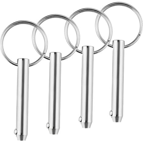 Satz Mit 4 Schnellverschlussbolzen Aus Edelstahl Mit Federbelastetem Kugelgelenk Aus Edelstahl Für Bootszubehör (8 X 55 Mm)
