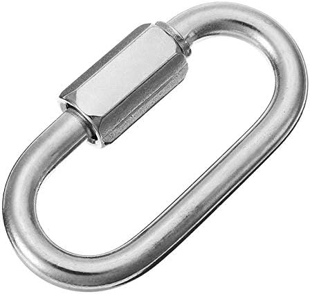 Schnellglied Aus Edelstahl, 7 Mm Durchmesser D-förmiger Karabiner Mit Einer Tragfähigkeit Von 750 Kg Schnellglied, Kettenglied, Schnellverbinder, Schlüsselanhänger-schnalle
