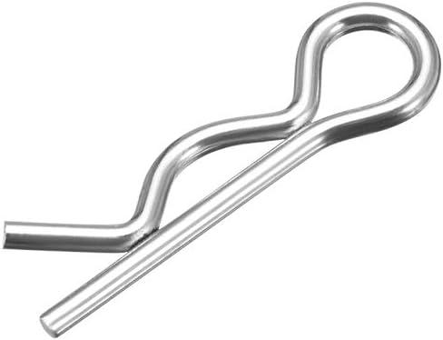 Splintfeder, 1,2 Mm Kohlenstoffstahldraht, 21 Mm Länge, R-förmiger Clip, Klemme, Schlüsselbefestigung Für Anhänger, Traktor, Rasenmäher, Silberfarben, 50 Stück