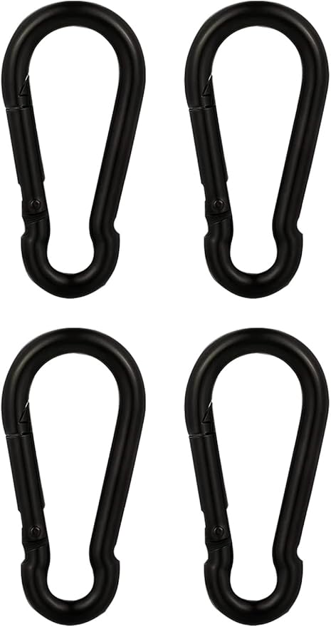 4 Robuste Karabinerhaken Aus Edelstahl 304 Für Outdoor-aktivitäten, Camping Und Wandern