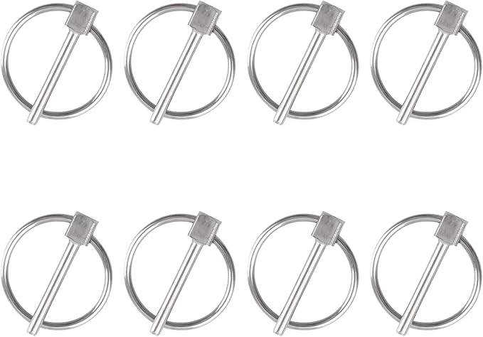 Set Mit 8 Runden Sicherheitsnadeln Aus Edelstahl, 3 Mm Durchmesser, Für Anhänger Und Rasenflächen