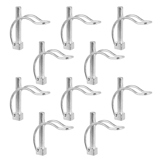 10 Stück D-förmige Verriegelungsbolzen 8 X 50 Mm, Verzinkter Kohlenstoffstahl-pfostenbolzen, Tragbarer D-förmiger Bolzen, Leicht Zerlegbar