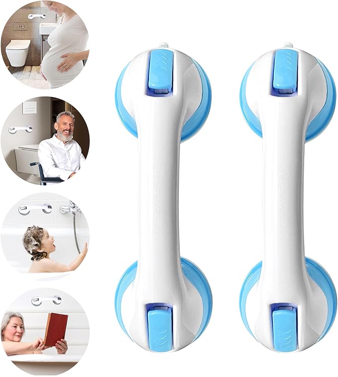 2-teiliges Duschgriff-set Mit Saugnapf, Saugnapfgriff, Badezimmer-sicherheitsgriff, Duschhaltegriff, Sicherheits-badewannengriff, Wc-haltegriff, Sicherheits-badewannengriff