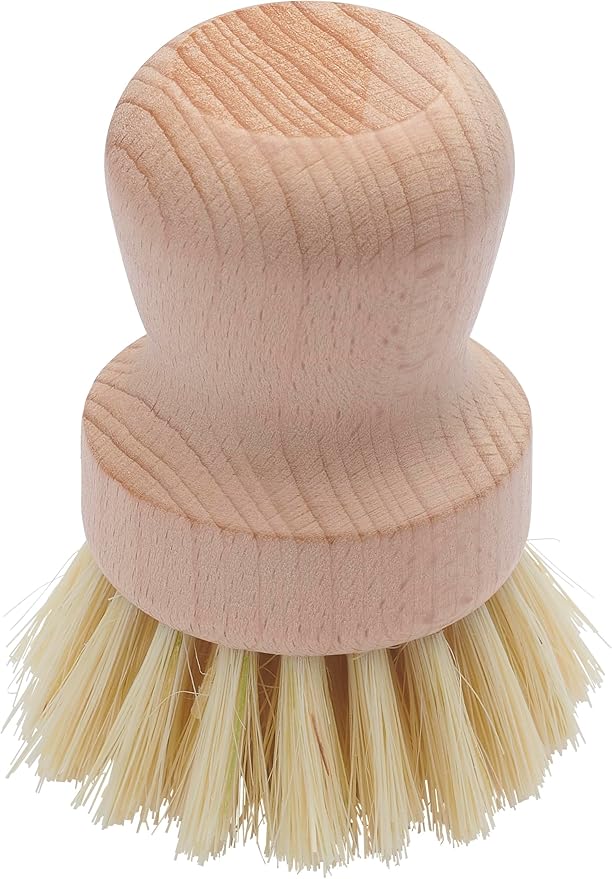 Spül- Und Gemüsebürste Aus Holz, Kugelform Für Einfachen Halt In Der Handfläche