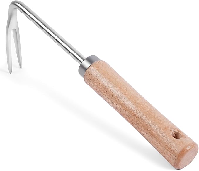 Manueller Unkrautstecher, 25 Cm Langes Unkrautentfernungswerkzeug Aus Edelstahl, Manueller Wurzelzieher Mit Ergonomischem Holzgriff, Gartengerät Zum Graben, Umpflanzen Und Jäten