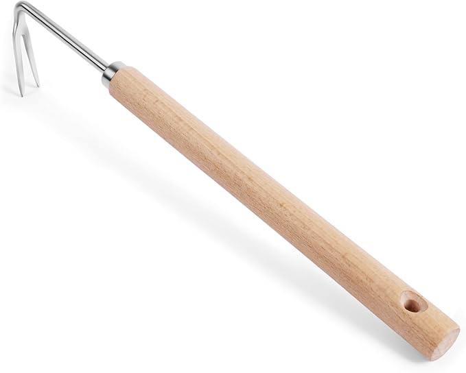 Manueller Unkrautstecher, 41 Cm Langes Unkrautentfernungswerkzeug Aus Edelstahl, Manueller Wurzelzieher Mit Ergonomischem, Langem Holzgriff, Gartengerät Zum Graben, Umpflanzen Und Jäten