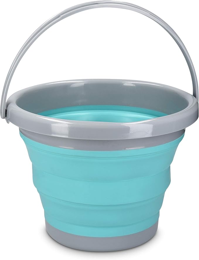 Faltbarer 5-liter-eimer – Tragbarer Eimer Für Drinnen Und Draußen – Zusammenklappbar, Ideal Zum Campen, Angeln, Für Den Haushalt, Zum Wäschewaschen Und Gärtnern