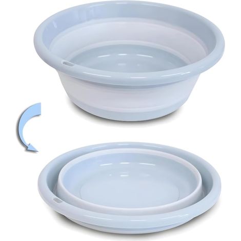 Zusammenklappbares Waschbecken, Kunststoffwaschbecken (31 Cm, Grün), Zusammenklappbarer Wäschekorb, Kleines Waschbecken, Faltbare Schüssel, Praktisch Für Bad, Küche, Garten, Camping, Mit Thermostatisc
