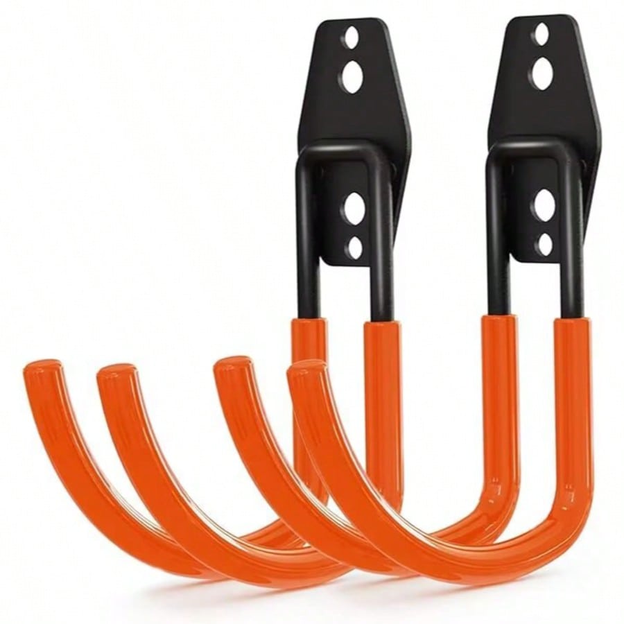 Robuste Garagenhaken, Schlauchhalter, Wandhaken Aus Stahl, Große J-haken Für Werkzeugaufbewahrung, Orange
