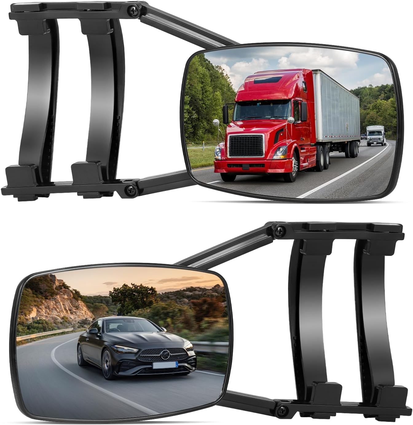 2-teiliger Rückspiegel Für Pkw Und Anhänger, Wohnwagen-rückspiegel Mit Kamera Für Wohnwagen Und Geländewagen, Außenspiegel Für Wohnwagen