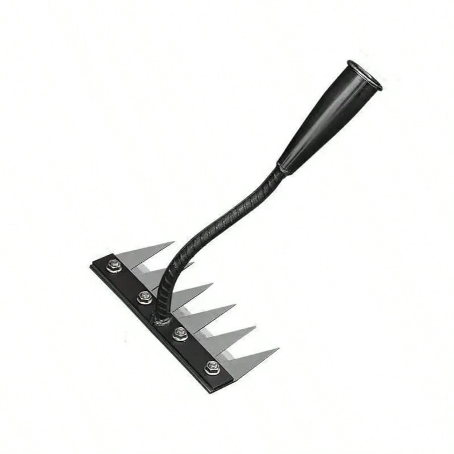 Gartenrechen, Unkrautrechen Mit Handschuhen, Gartenrechen Aus Kohlenstoffstahl, Handrechen, Gartengerät Zum Jäten, Auflockern Des Bodens Und Säen (7 Zinken)