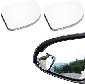 Set Aus 2 Konvexen, Rahmenlosen, Selbstklebenden, Drehbaren Auto-rückspiegeln