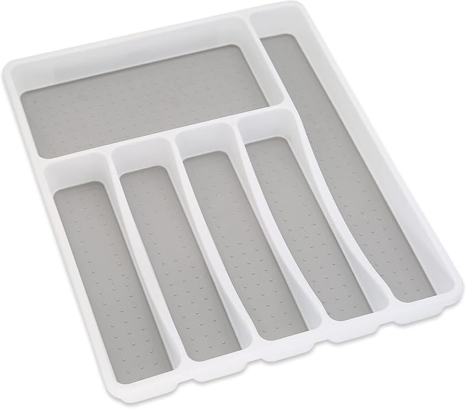 Weiche Küchenschubladenbox Mit 6 Fächern – Weiß Und Grau