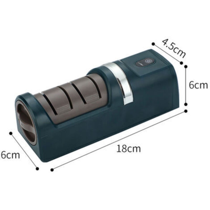 Elektrischer Messerschärfer Für Messer Und Küchenutensilien (grün) – Praktisch Und Schnell