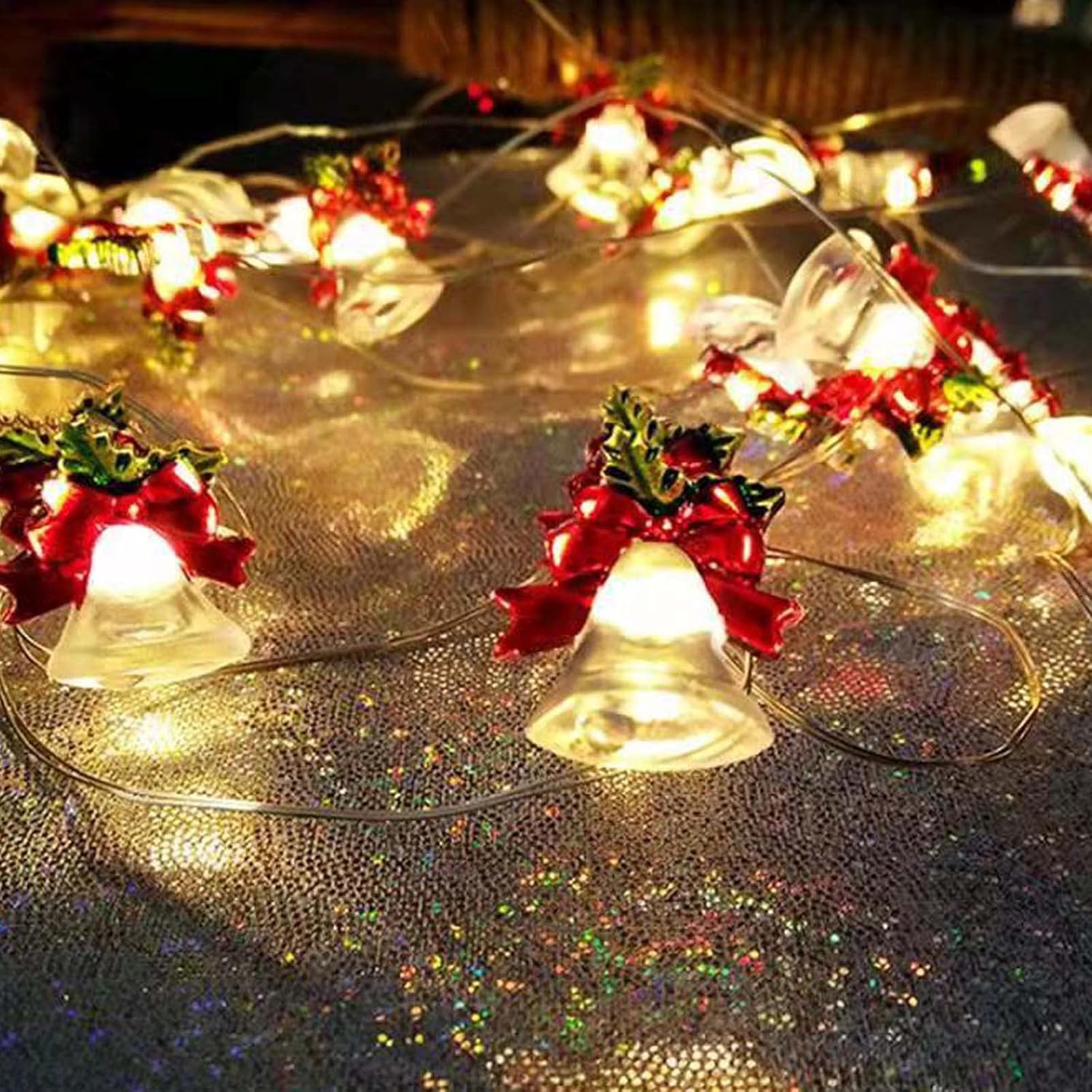 2 Stück Lichterkette Innen Batterie, 2m 20 Led Weihnachtsmann Weihnachtsdeko Lichtervorhang Außen, Warmweiß Weihnachtsbeleuchtung Außen, Für Party, Weihnachten, Balkon