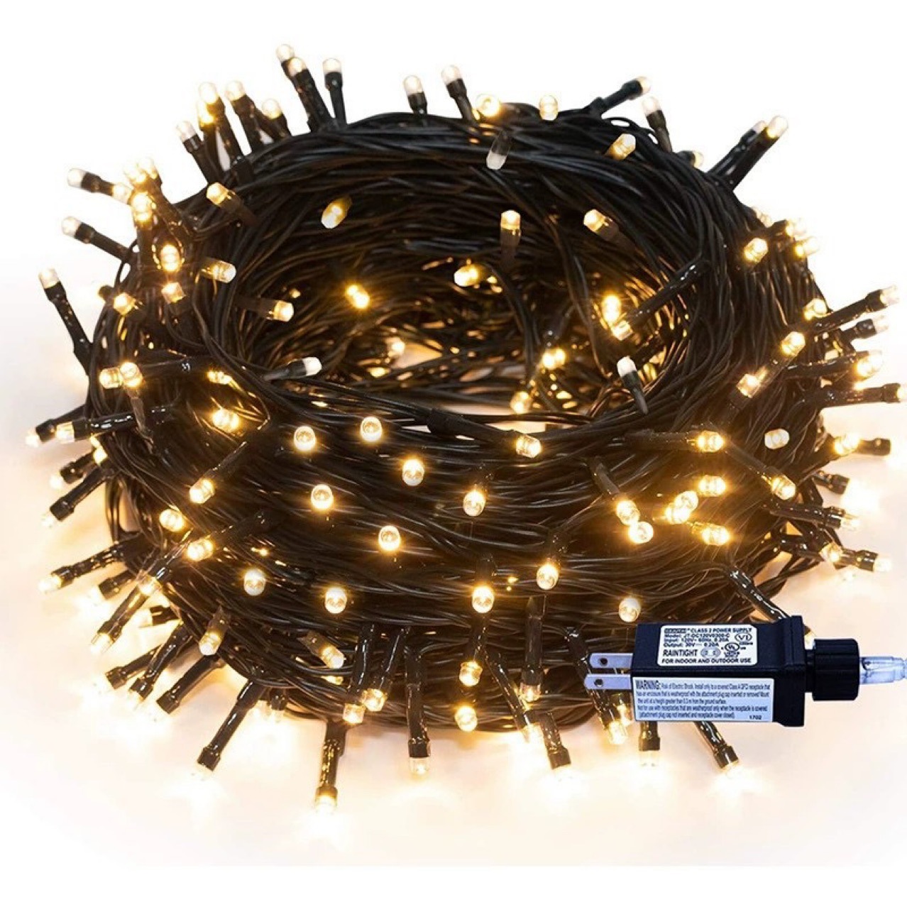 20 M Led-lichterkette Für Den Außenbereich, 200 Leds, Warmweiß, Mit Stecker Für Weihnachten, Hochzeit, Party, Haus, Garten