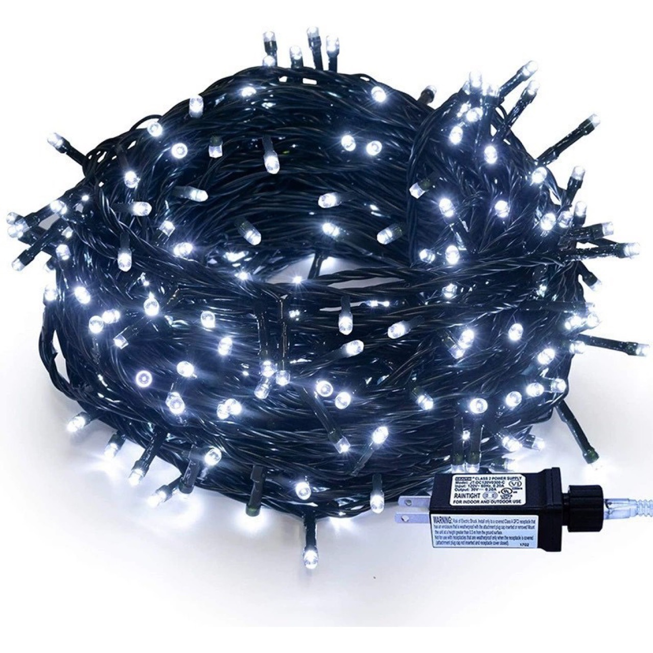 20 M Led-lichterkette Für Den Außenbereich, 200 Leds, Weiß, Mit Stecker Für Weihnachten, Hochzeit, Party, Haus, Garten